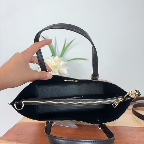 NWT Coach Mollie Tote Bag 25 In Signature Canvas With‎ Floral Print - Picture 4 of 7